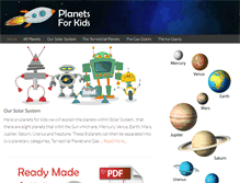 Tablet Screenshot of planets-for-kids.com